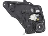 Rear door window regulator with motor