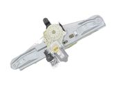 Rear door window regulator with motor