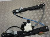 Rear door window regulator with motor