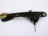 Rear door window regulator with motor