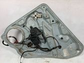 Rear door window regulator with motor