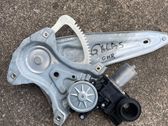 Rear door window regulator with motor
