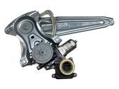 Rear door window regulator with motor