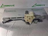 Rear door window regulator with motor