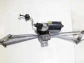 Front wiper linkage and motor