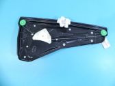 Rear door window regulator with motor