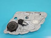 Rear door window regulator with motor