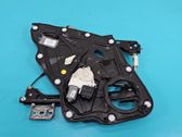 Rear door window regulator with motor