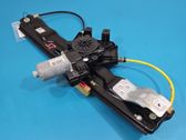Rear door window regulator with motor