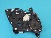 Rear door window regulator with motor