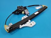 Rear door window regulator with motor