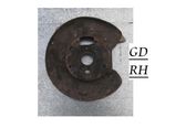 Rear brake disc plate dust cover