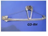 Rear door window regulator with motor