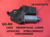 Rear door window regulator motor