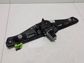 Rear door window regulator with motor
