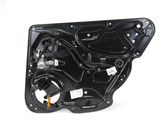 Rear door window regulator with motor