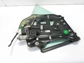 Rear door window regulator with motor