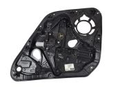Rear door window regulator with motor