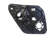 Rear door window regulator with motor