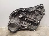 Rear door window regulator with motor