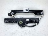 Rear door window regulator with motor