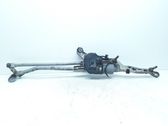 Front wiper linkage and motor