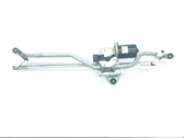 Front wiper linkage and motor