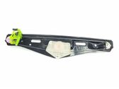Rear door window regulator with motor