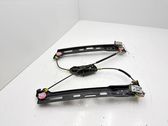 Rear door window regulator with motor