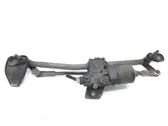 Front wiper linkage and motor