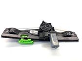 Rear door window regulator with motor