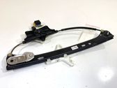 Rear door window regulator with motor