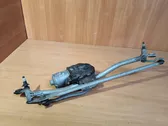 Front wiper linkage and motor