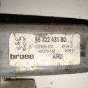 Rear door window regulator with motor