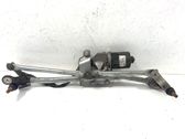 Front wiper linkage and motor