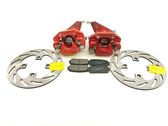 Brake discs and calipers set