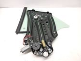 Rear door window regulator with motor