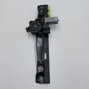 Rear door window regulator with motor