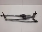 Front wiper linkage and motor