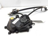 Rear door window regulator with motor