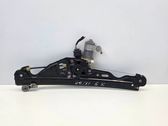 Rear door window regulator with motor