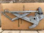 Rear door window regulator with motor