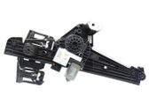 Rear door window regulator with motor