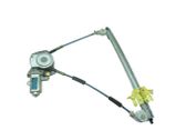 Rear door window regulator with motor