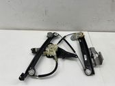 Rear door window regulator with motor