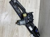 Rear door window regulator with motor