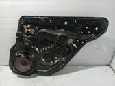 Rear door window regulator with motor