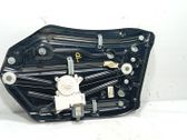 Rear door window regulator with motor