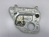 Rear door window regulator with motor