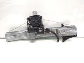 Rear door window regulator with motor